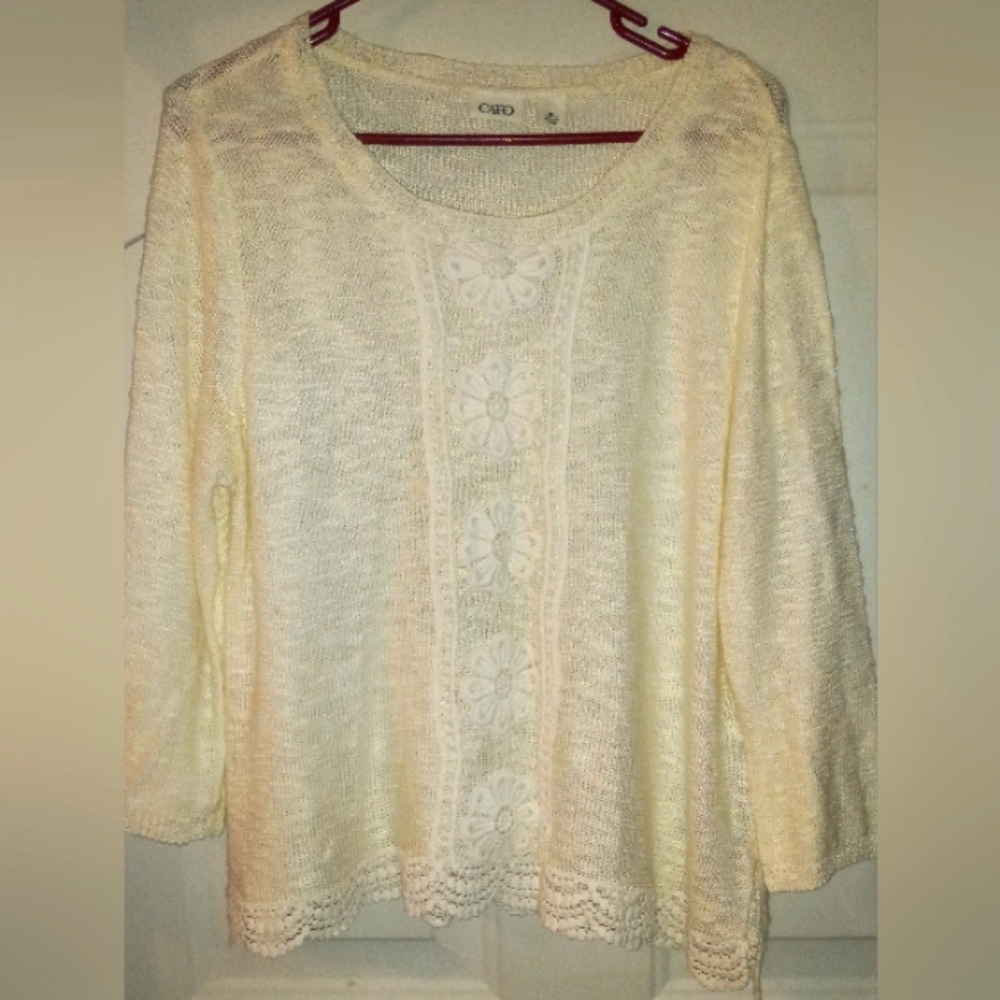 Cato cream color sweater size L